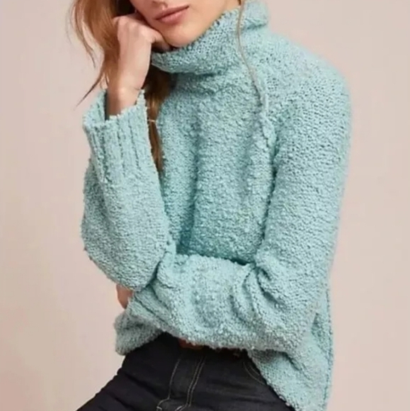Moth Anthropologie Juliette Nubby Turtleneck Sweater - Picture 1 of 5
